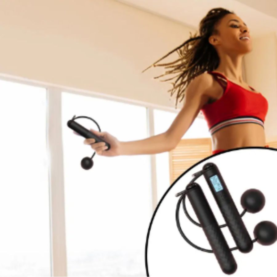 corde a sauter sans fil compteur noir