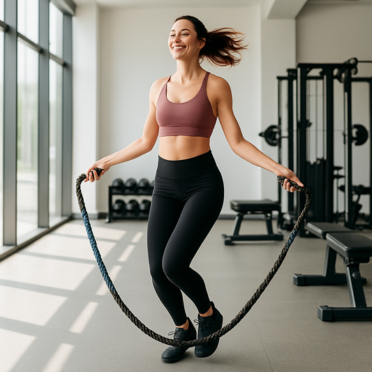 corde a sauter lestee femme salle sport