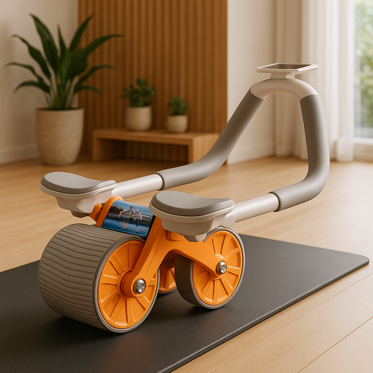 roue abdominale a rebond automatique support coudes